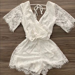 NEW White Lace Romper